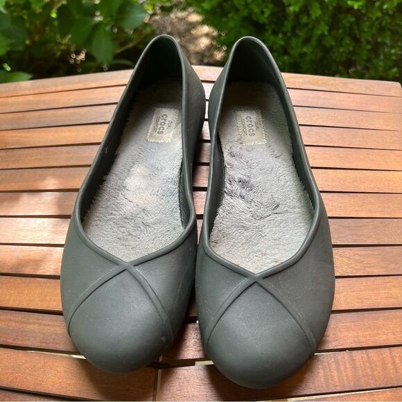 CROCS Dual Comfort Flat Women’s Black Size 9 - Picture 8 of 11